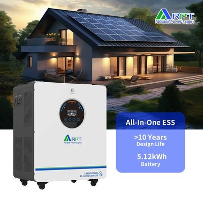 Ein guter Preis. RPT-Batterie 6KW Solarumrichter 51.2V 100AH LiFePO4 Lithiumbatterie für 6KW 5.12KWh Alles in einem Heim-Energiespeichersystem Online